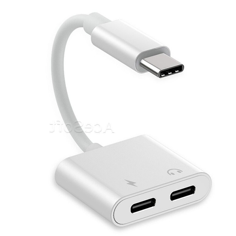 High Grade Dual Type-C USB C to AUX Cable for Samsung Galaxy S22 Ultra SM-S908U