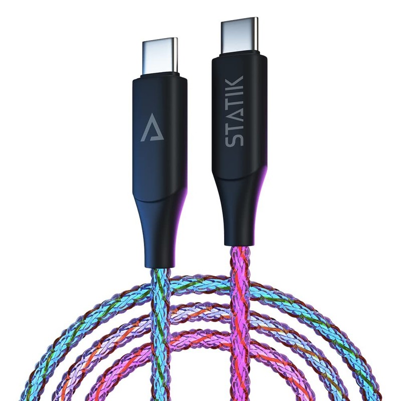 Light Up Charger Cable - GloBright Braided Charging Cable, Glowing Super Fast...