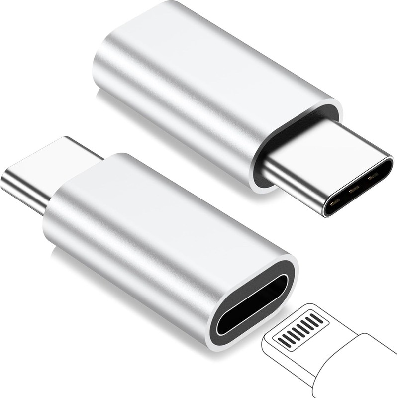 NEW 3 Pack USB C to 8 PIN Adapter for iPhone 15 16 17 Air Pro Max LOT gallery