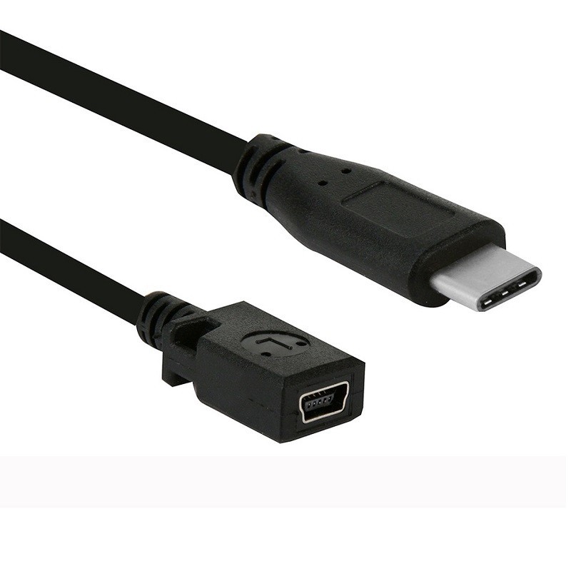 USB Type-C Male to Mini USB Female Adapter Cable Data Power Charger Cord Premium gallery