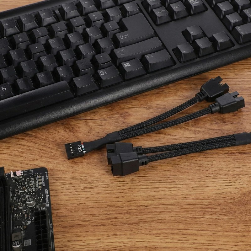 2 Pack USB Header Splitter, Motherboard USB 2.0 to Dual 9 Pin Extension for I... gallery