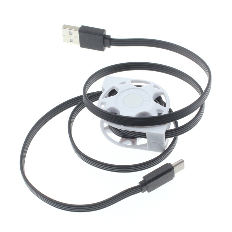 Retractable USB Cable Type-C Charger Power Cord USB-C Wire Sync for Cell Phones