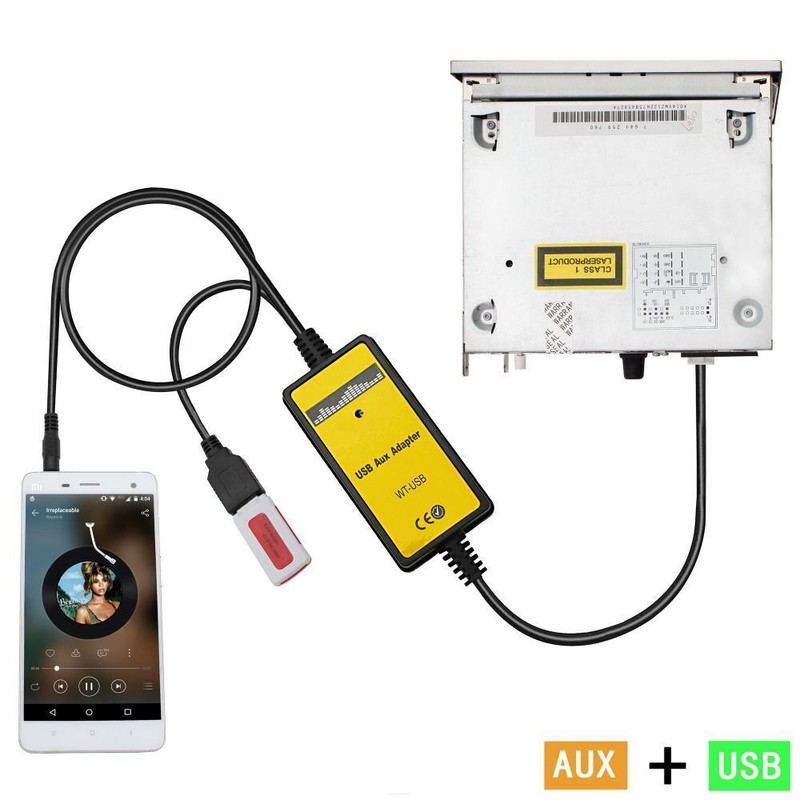 Car Stereo USB AUX Adapter for Audi Skoda Volkswagen Tiguan Touran Golf Passat gallery