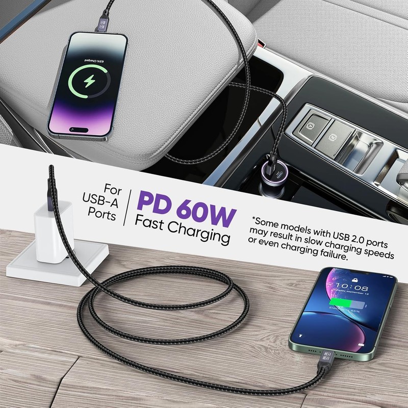 Android Auto USB Cable 3FT, Car CarPlay Cord, USB Type C 3.2 Gen2 10Gbps Data Tr gallery
