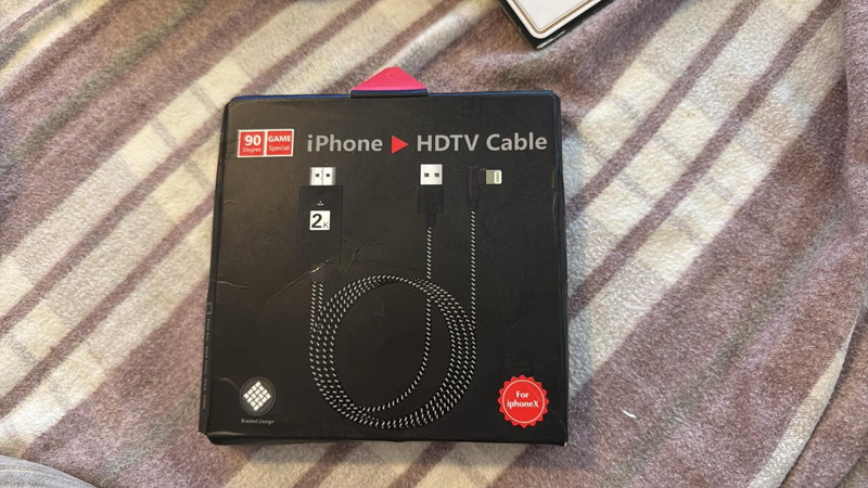 HDMI Mirroring Cable Phone to AV TV HDTV Adapter For iPhone 14 13 12 11 X 6.6ft gallery
