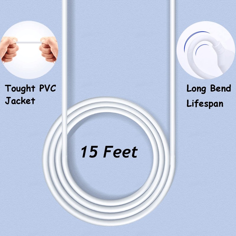 USB Extension Cable White 15ft, 2 Pack USB 2.0 Extender Cable Type A Male to ... gallery