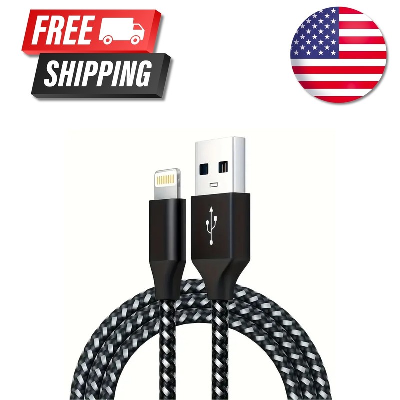 Heavy Duty USB A To Charging Cable For iPhone 14 13 12 X XR Fast Charging Cable