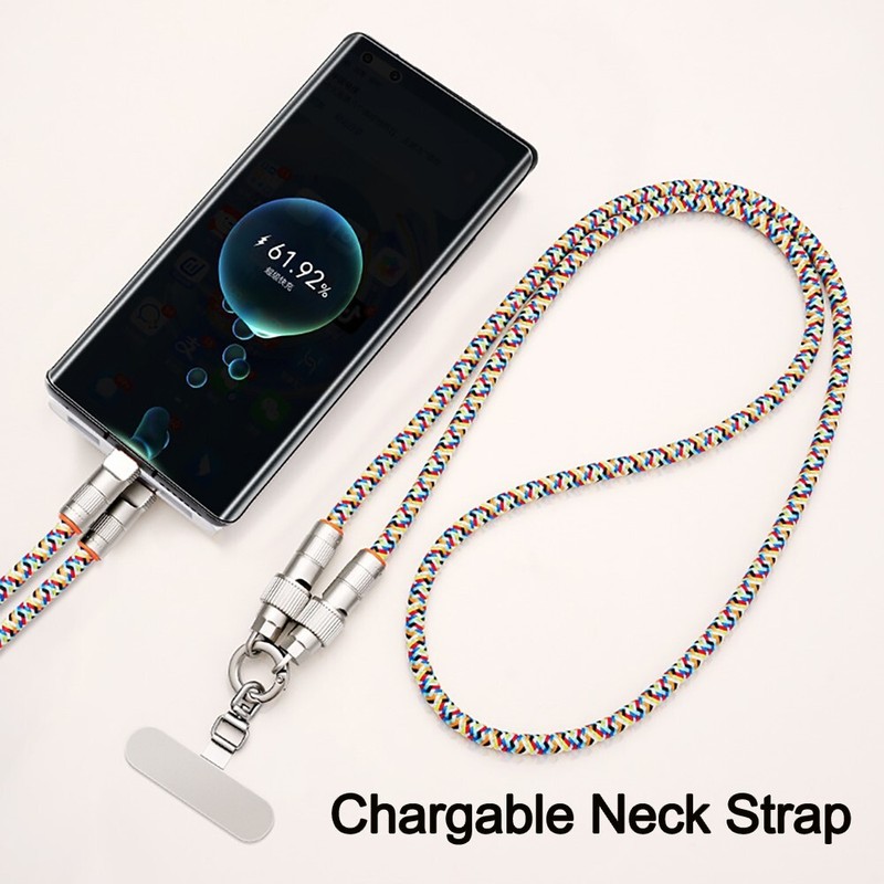 Type C to Type C PD 66W 2 in 1 Lanyard Charging Cord for Tablet CellPhone Laptop gallery
