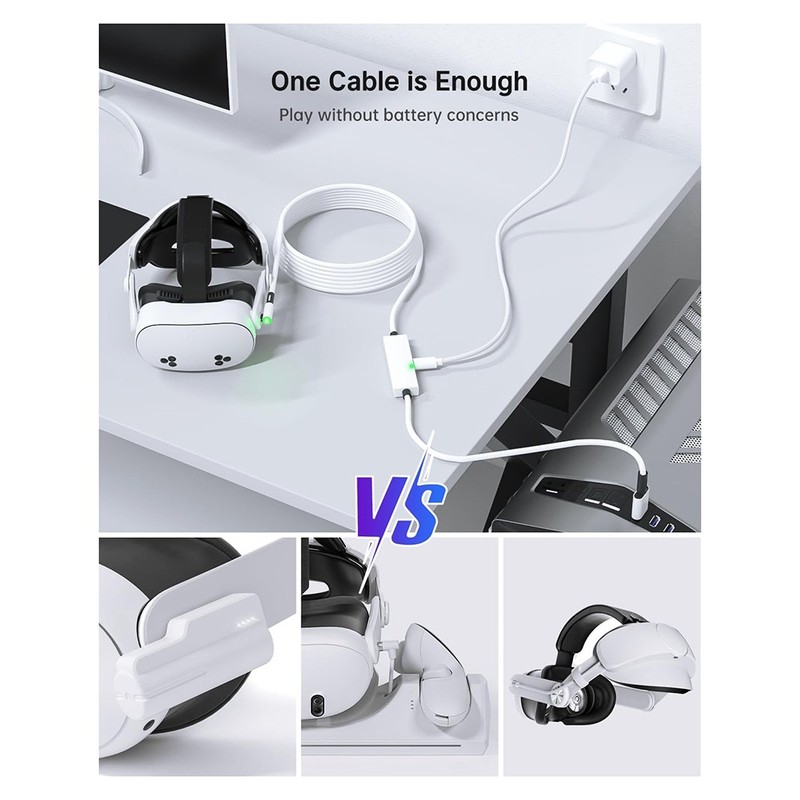 USB3.2 Gen1 VR Link Cable Fast VR Cable with Light for 3S 3 2/ 3/ 4 VR4786 gallery
