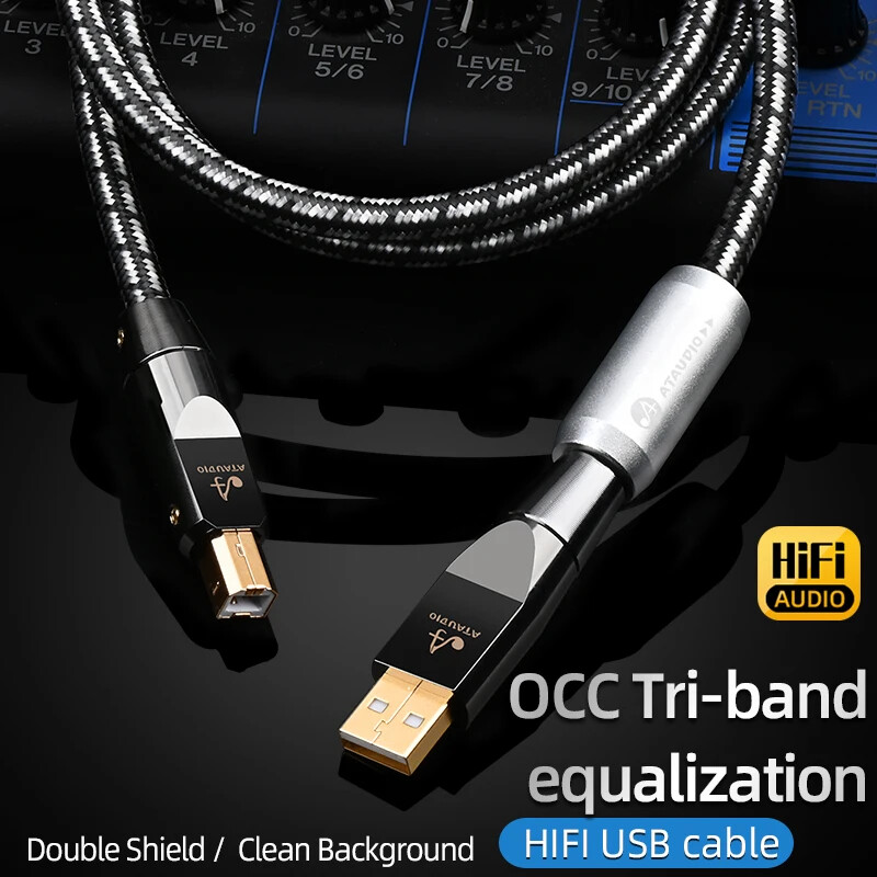 For Amplifier DAC Hi-end 7N OCC USB A-B A-C B-C C-C Jack Connector Audio Cable gallery