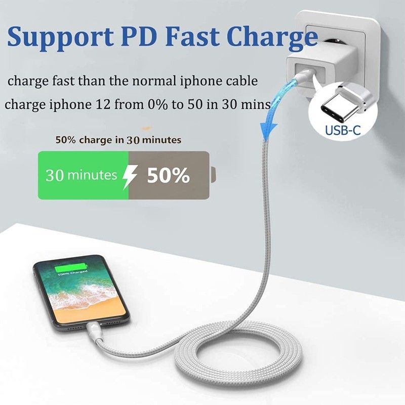 Wholesale 20W PD Fast Charger For iPhone 14Pro/13/12/11 USB Type C Adapter Cable gallery