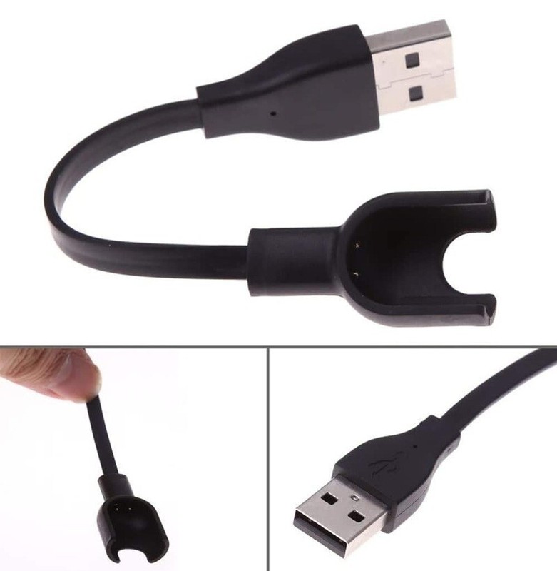 15cm Black USB A Charging Cable For XIAOMI Mi Band 2 (Connected Watch) gallery