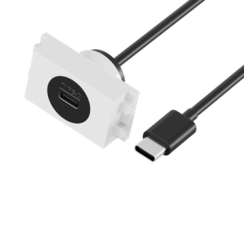 Waterproof USB C Panel Mount Cable Plug And Play Support Fast Charging &Data