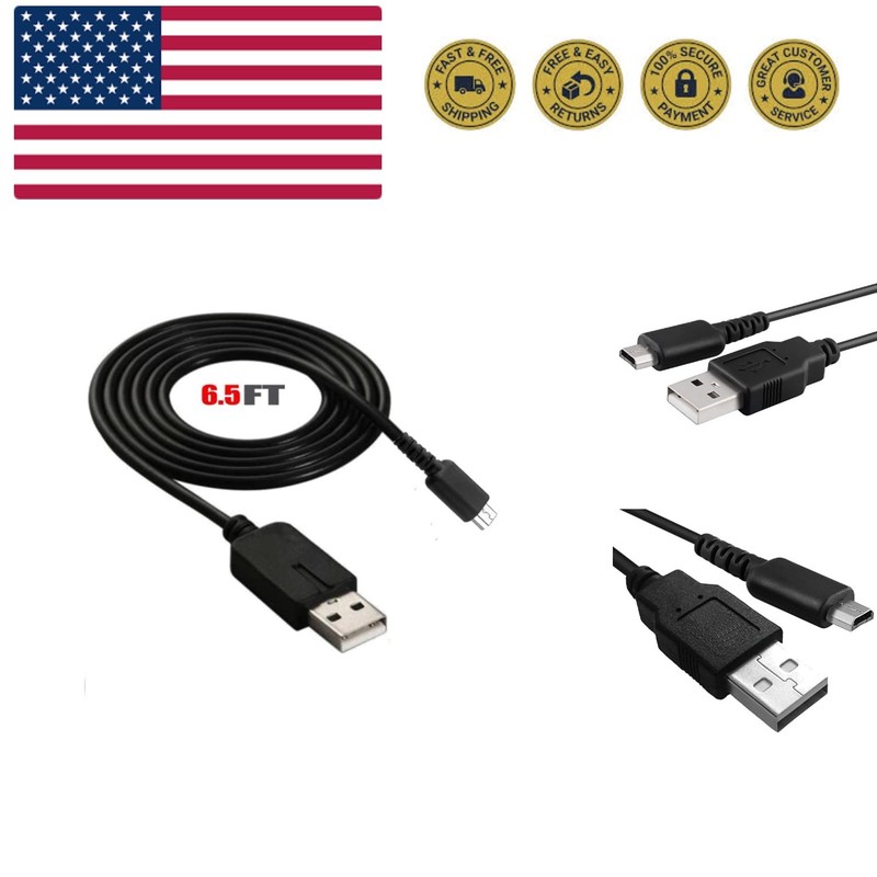 2M/6.56FT Charger Cable USB Charging Cable Lead Wire Cord for DS Lite NDSL Co…