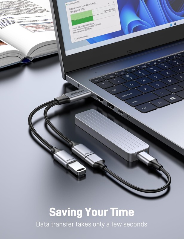 USB 3.0 Splitter 1 in 2 Out, USB Splitter Y Cable, USB Male to 2 Female Cable... gallery