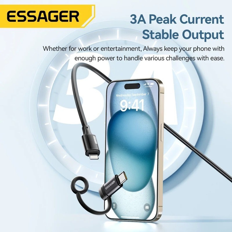 USB C Female to iOS Adapter 3A Fast Charging OTG Converter Cable 1PC New gallery