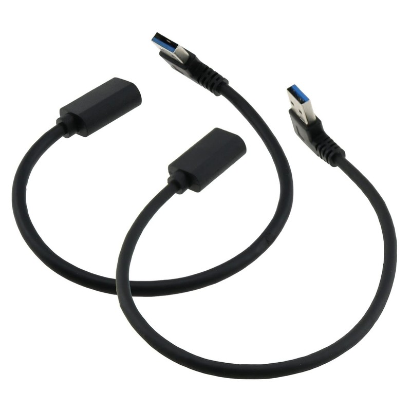 2 PCS Right Angle 90 Degree Male to Female USB 3.0 Extension Cable 30cm