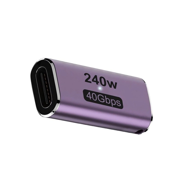 USB4.0 Type C Female To Female Adapter Coupler 240W 40Gbps 8K Widely Compatible