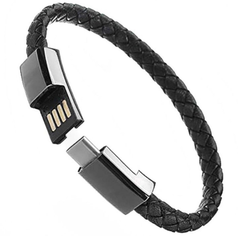 USB Fast Charge For iPhone Type C Micro Bracelet Leather