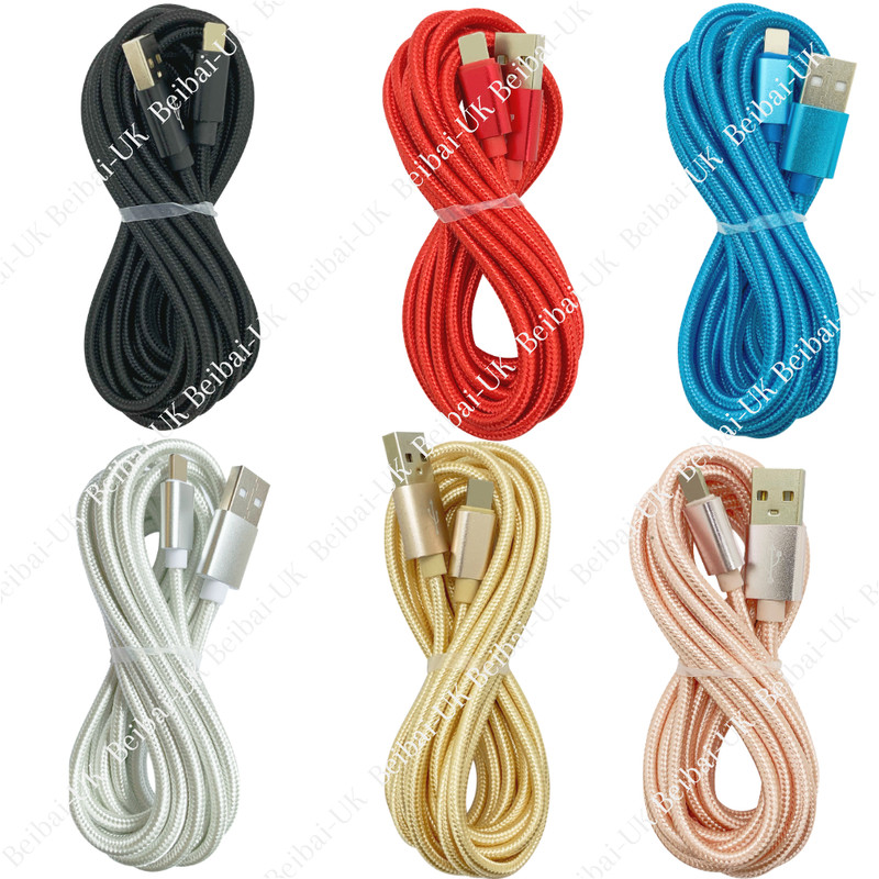 10Ft Braided USB Fast Charger Cable For iPhone 6 7 8 XR 11 12 Charging Data Cord gallery