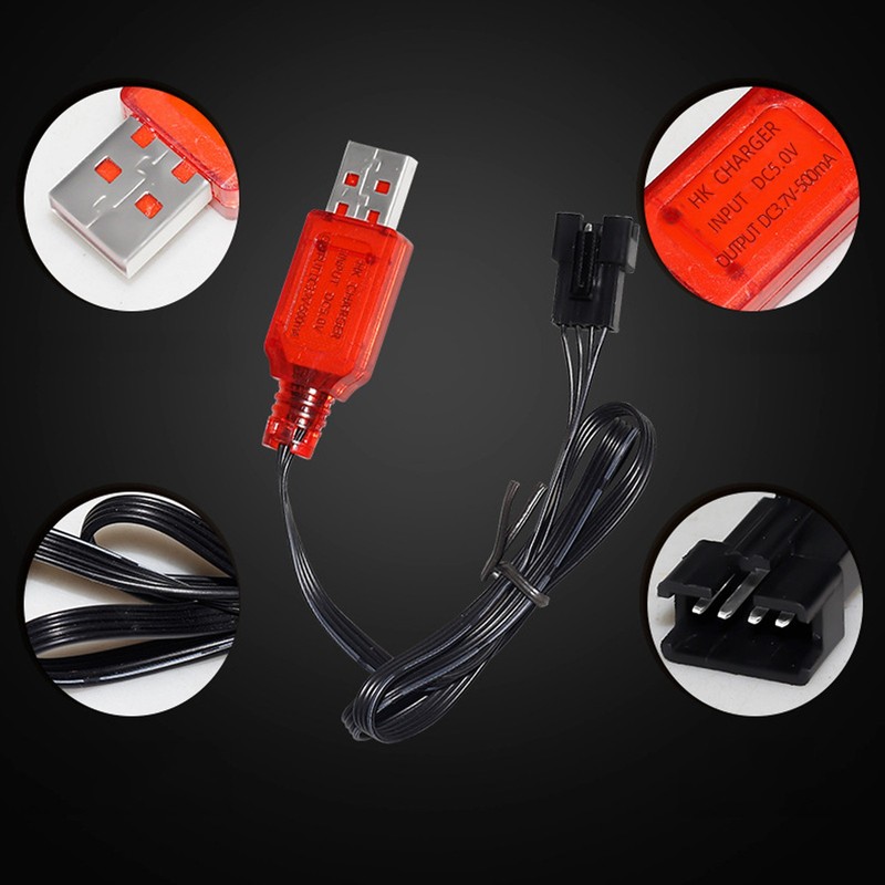 USB Charger Cable 7.4V SM4P Li-ion Battery Reverse Charging Electric Toy gallery