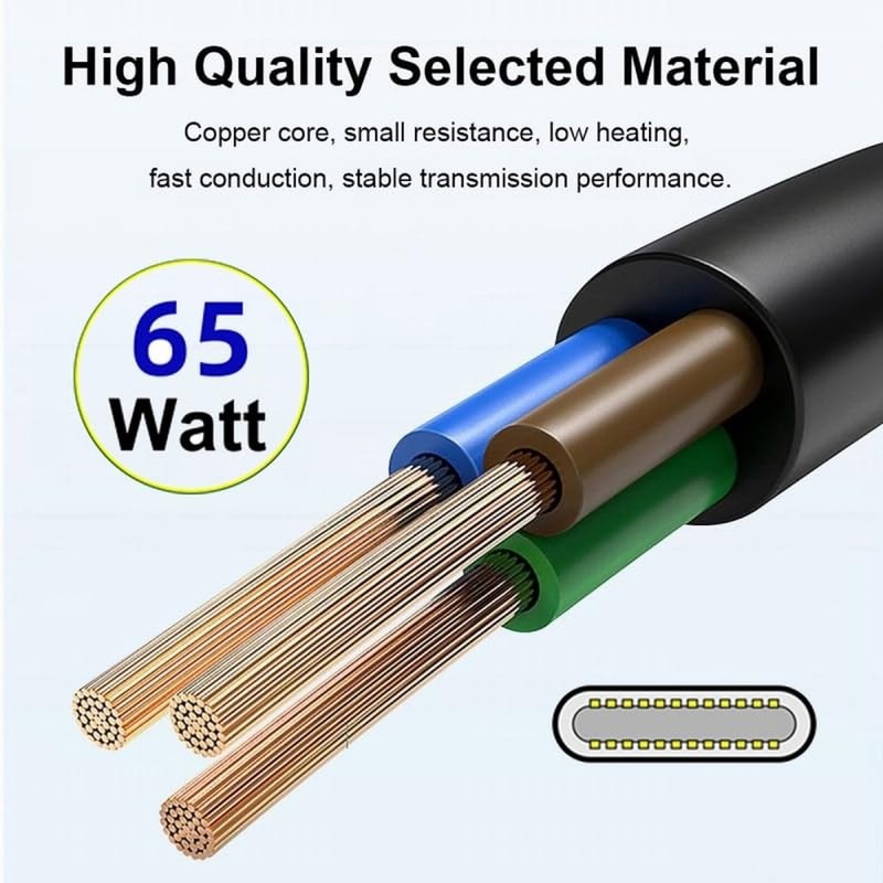 CY Cable Type C USB-C Input Source 65W to DC 4.0x1.3mm Power Charge Cable 19.... gallery
