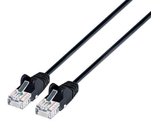 Intellinet 742085 3ft Cat-6 Utp Slim Network Patch Cable Black