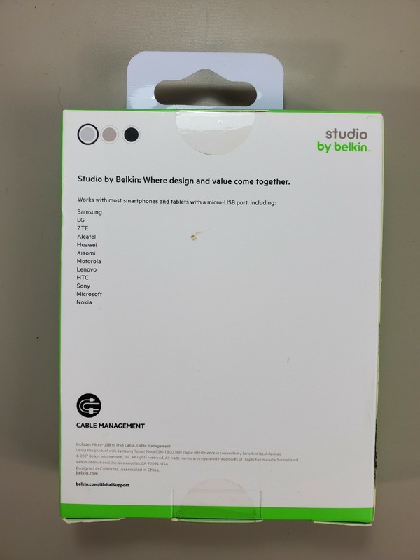 Studio by Belkin Micro-USB to USB Cable Charger 5ft NEW SEALED gallery