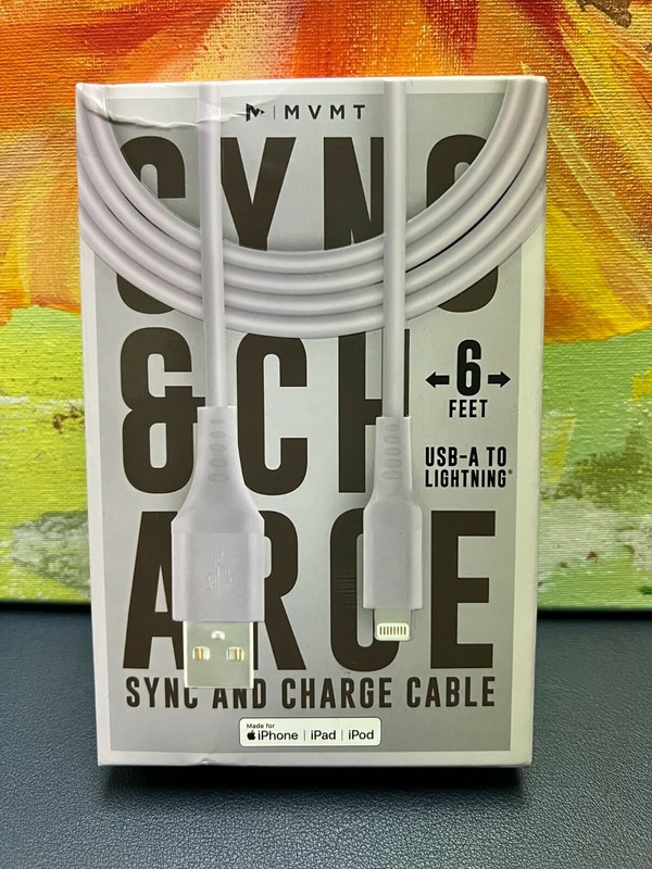 MVMT iPhone Sync and Charge Cable (USB-A to Lightning) 6 feet – Lavender 