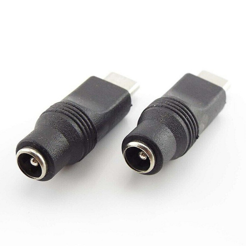 10PCS DC Power Adapter Type-C USB Male to DC 5.5x2.1mm Female Jack Connector US gallery