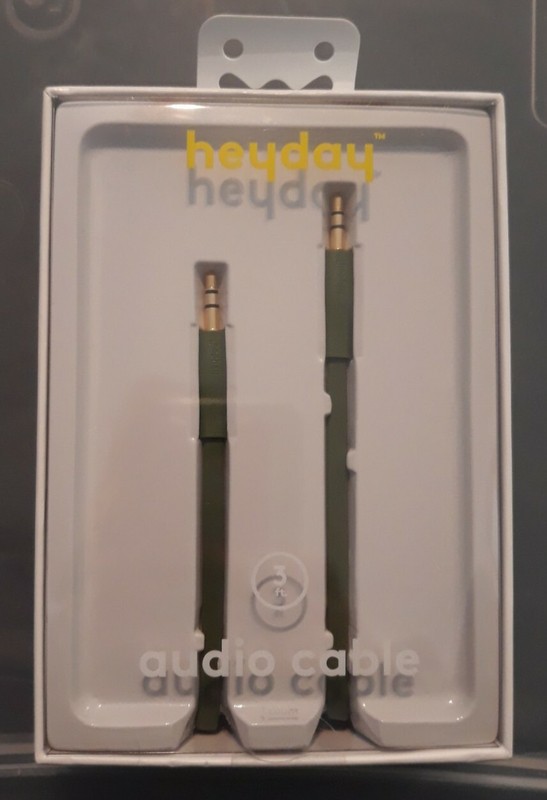 New heyday™ Audio Cable – Army Green 3 ft flat