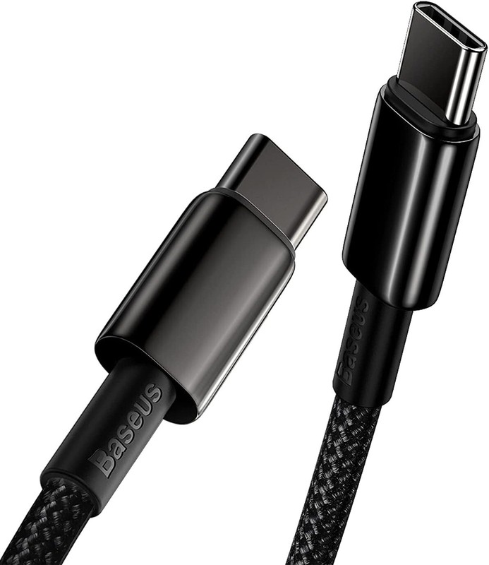 Baseus 100W PD 5A QC 4.0 Fast Charging USB C to USB C Cable,Zinc Alloy & Braided