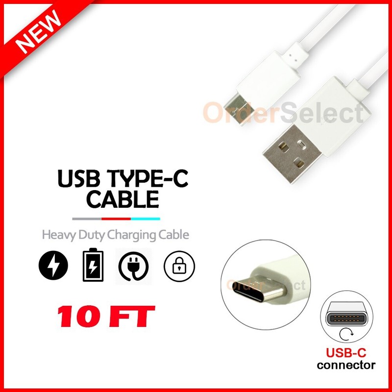 10FT USB Type-C FAST Charger Cable Cord for Phone Blackview BV5200 Pro/ BV9200