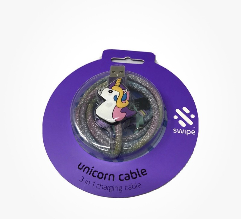 Swipe, unicorn 3 in 1 charging cable