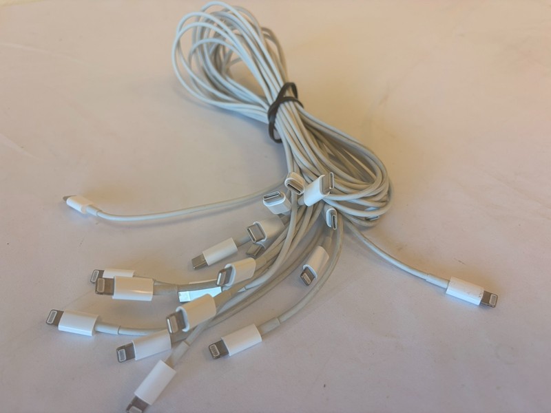 LOT 10 Apple OEM USB-C Lightning Cable 1 Meter 3FT Genuine iPhone iPad Tested gallery