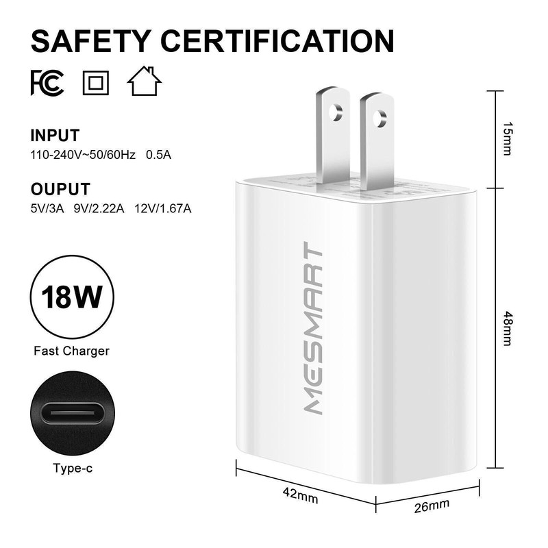 1-3pcs For Android Smartphone PD 20W Fast Type-C USB Wall Charger Power Adapter gallery
