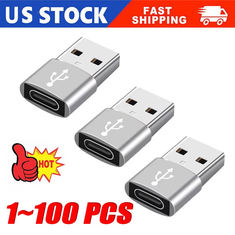 1~100PCS USB C3.1 Type C Female to USB3.0 Type A Male Port Converter Adapter LOT