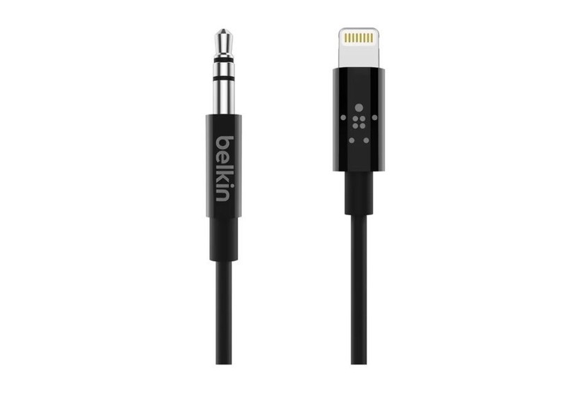 Belkin 3.5mm Audio Cable Lightning Connector Iphone MFi-Certified 3ft Black