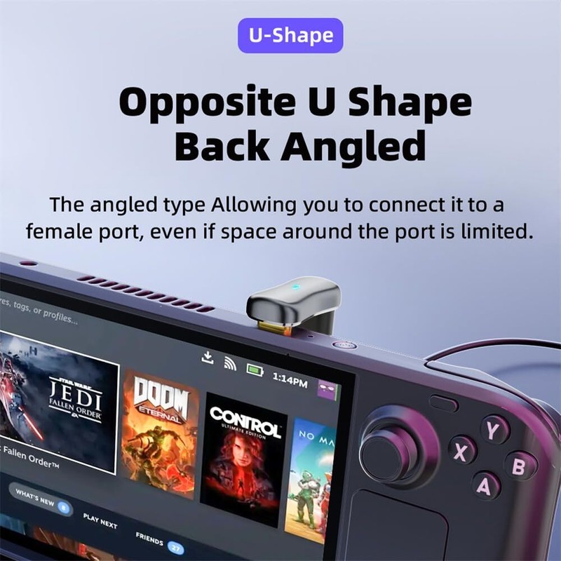USB3.0 Type C Female to Male & OTG Opposite U Shape Back Angled Power Data Ad... gallery
