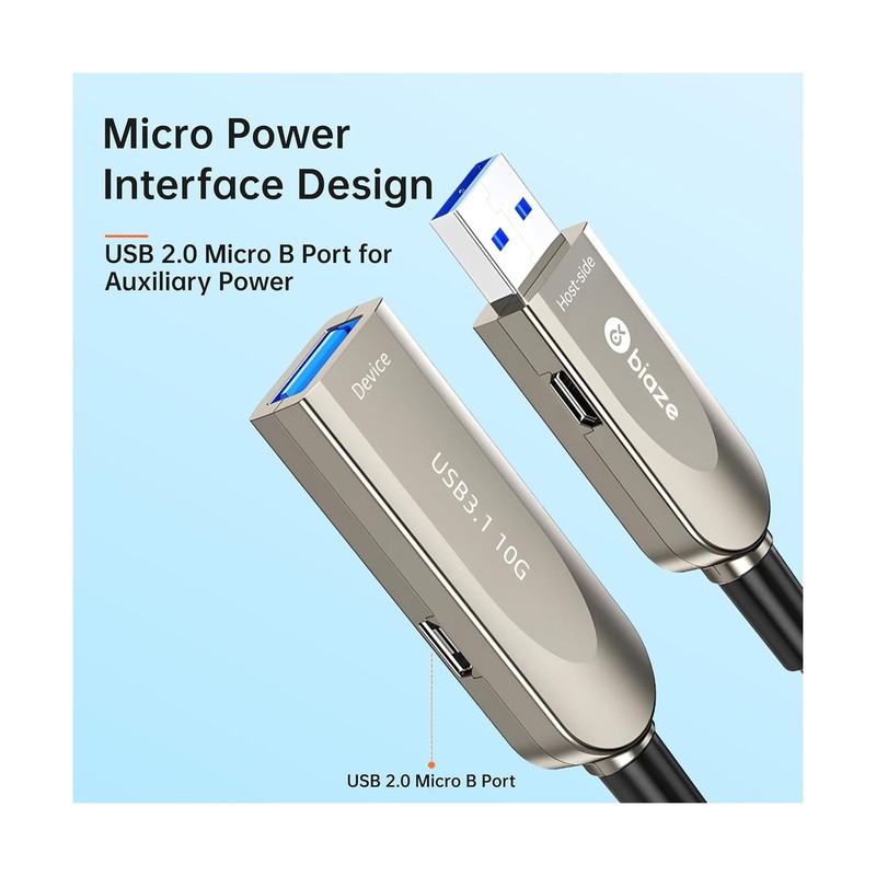 Active Optical USB 3.0 Extension Cable Fiber Optic Type A Male to Female USB ... gallery