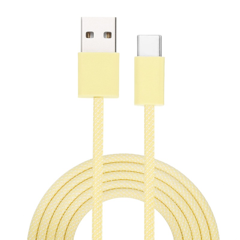 6.56ft USB Type C Charger Cable 2A Type-C to USB A Charging Data Cord Yellow