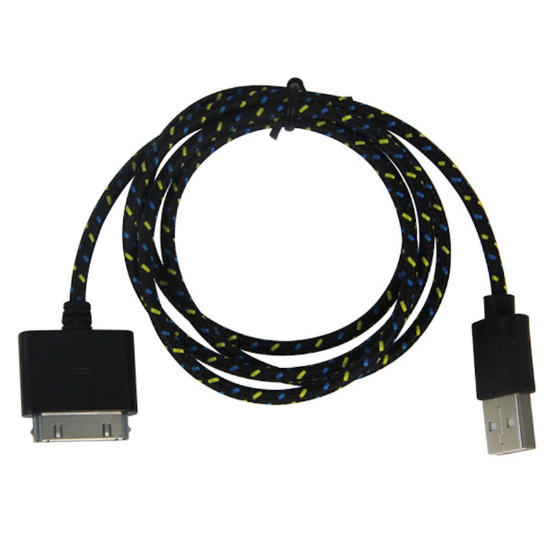 Fabric Braided USB data power cord Charger Cable adapter charge for iPhone 4S 3G gallery