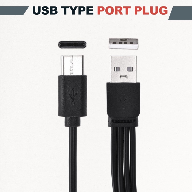 Multi Charging Cable, 4 in 1 USB A to USB Type C Splitter 8", Black gallery