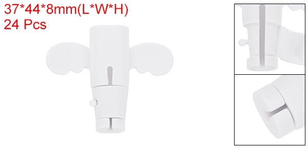 24Set Charger Cable Protector Flexible Cute Wire Cord Saver Organizer White gallery