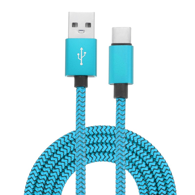 9.84ft USB Type C Charger Cable 2.4A Type-C Braided Charging Data Cord Blue