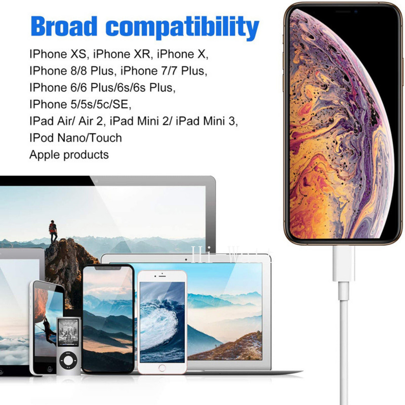 3/6FT USB Charger Cable Lot For iPhone 6 7 8 Plus X XR XS 11 12 13 14 Data Cord gallery