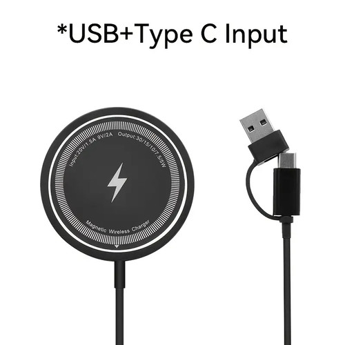 15W Magnetic Fast Wireless Charger Pad For SamsungS24 Ultra iPhone 16 14 Pro LOT