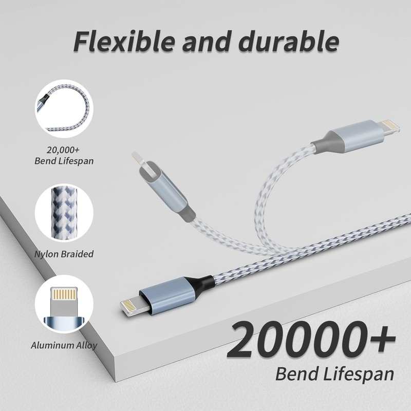 Durable 3 in 1 Charging Cable Set - 4FT Nylon Braided, Type-C, Micro USB gallery
