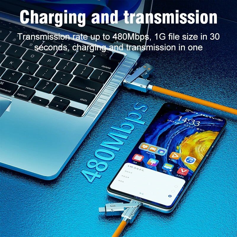 120W 4-Port USB C Fast Wall Charger Block For All Cell Phone iPad Lot gallery
