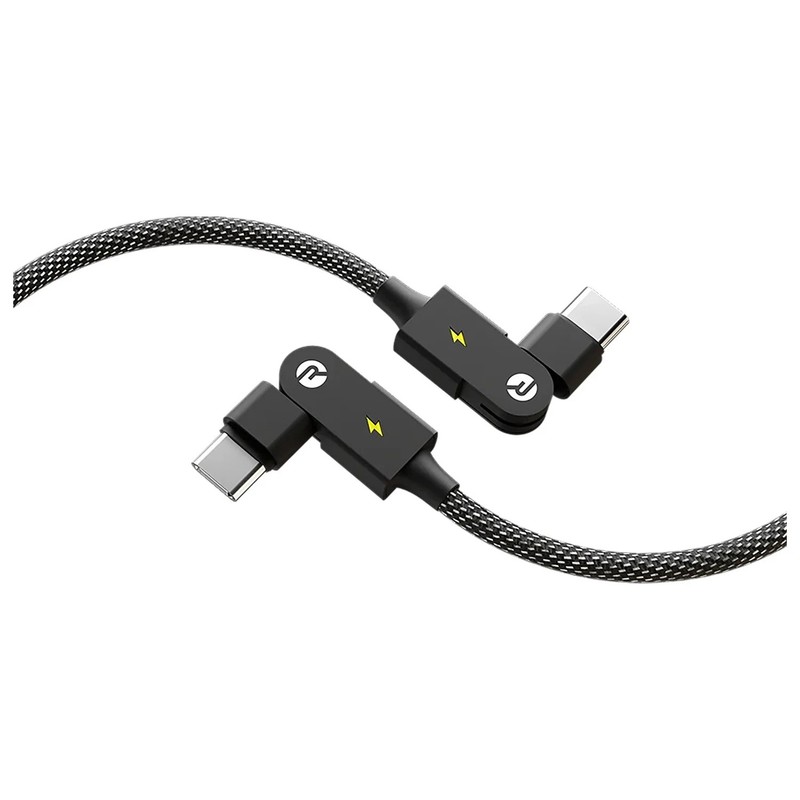 Raycon® Magic Spin 100Watt USB-C® to USB-C® Charge and Sync Cable 3.3 Ft.- Blue gallery